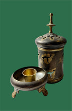 Load image into Gallery viewer, Vintage Brass Candle/Incense Burner with Camel Cutouts (5" High)
