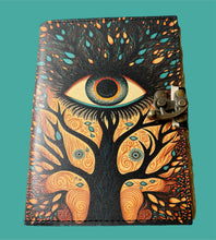 Load image into Gallery viewer, Handmade Leather-Bound Tree That Sees Journal

