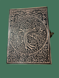 Handmade Leather-Bound Celtic Tree Journal