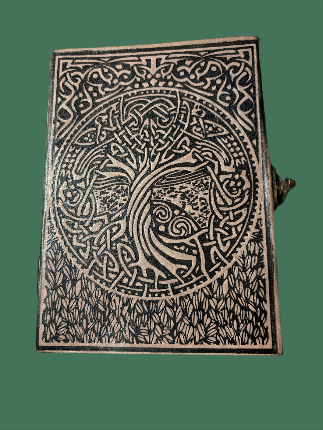 Handmade Leather-Bound Celtic Tree Journal