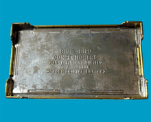Load image into Gallery viewer, Vintage Bluebird Confectionary King's Coin Chest Tin Bank
