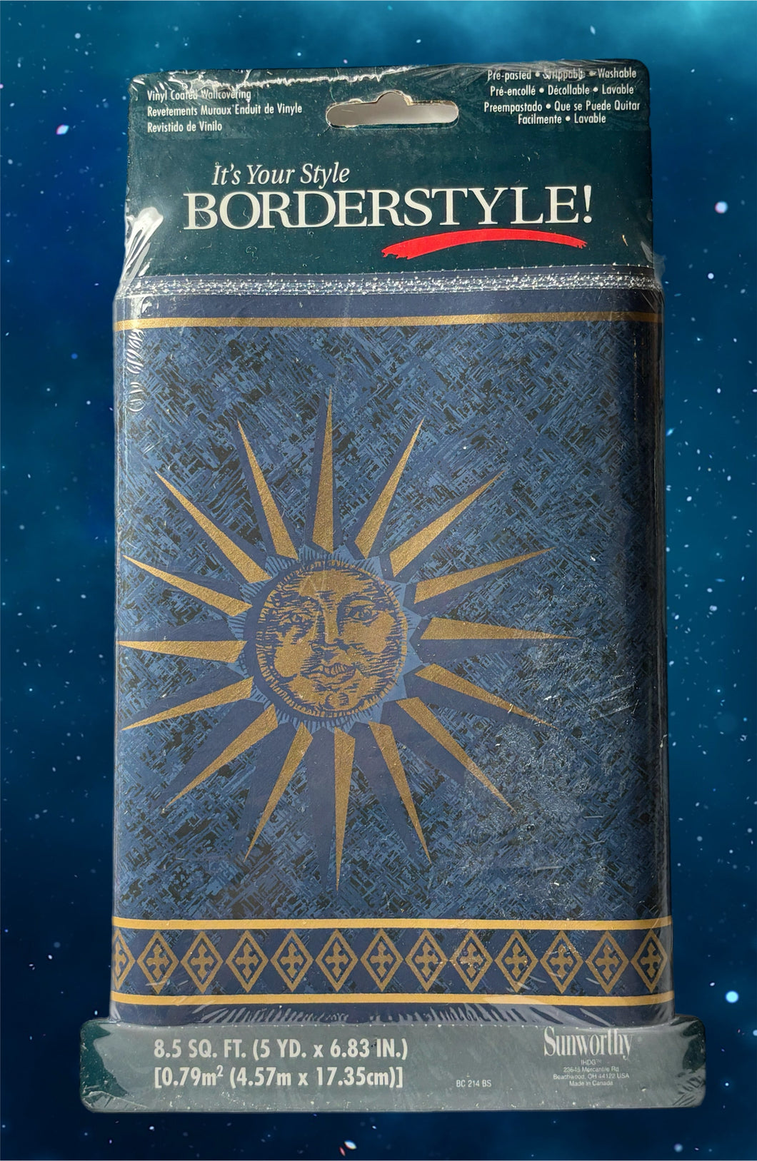 '90s Deadstock Celestial Wallpaper Border