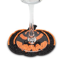 Load image into Gallery viewer, Spooky Pumpkin Beaded Coaster
