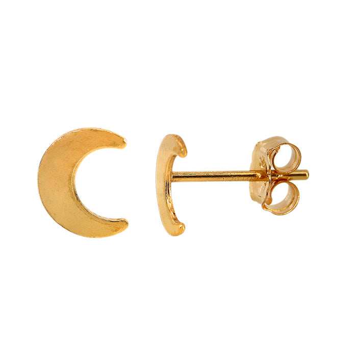 14K Gold Filled Crescent Moon Studs