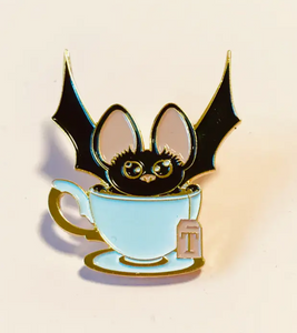 Bat Tea Enamel Pin