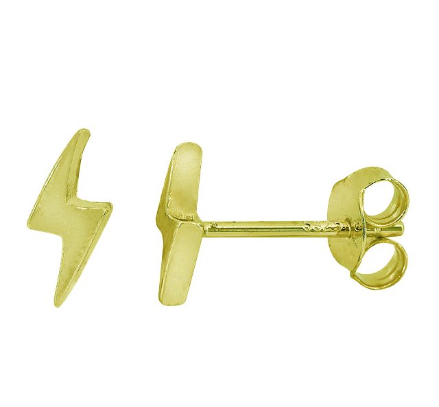 14K Gold Filled Lightning Bolt Studs