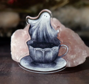 Ghost Tea Acrylic Pin