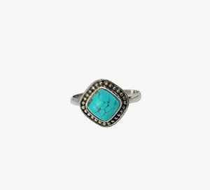 Turquoise Ring In Dot Setting