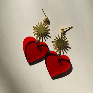 Corazon Red Earrings
