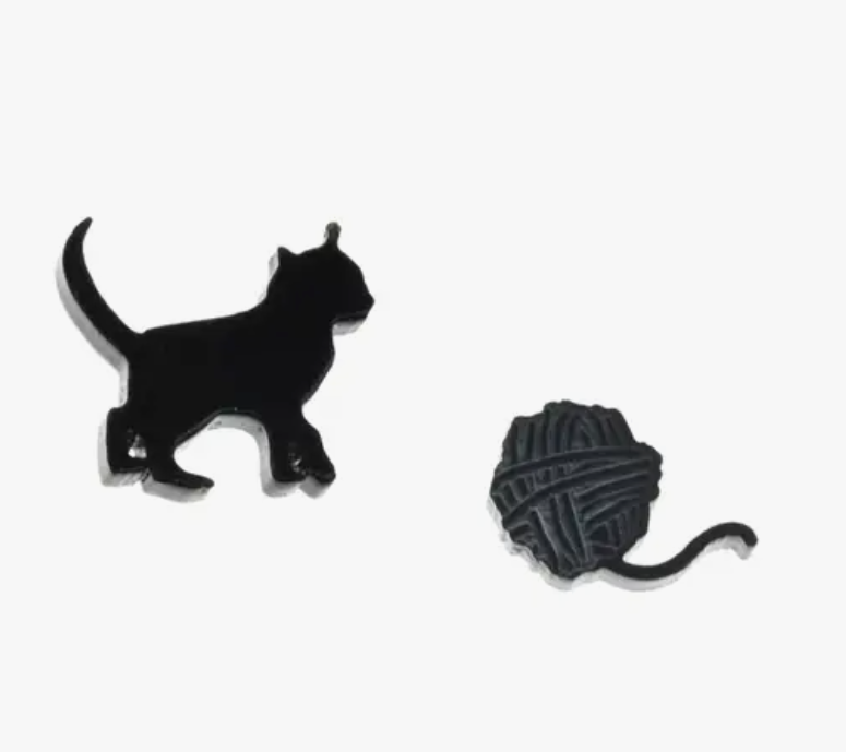 Kitty & Yarn Studs