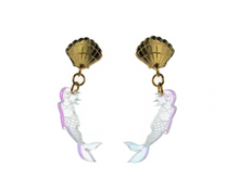 Load image into Gallery viewer, Mermaid and Shell Earrings
