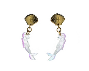 Mermaid and Shell Earrings