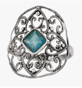 Pretty as a Peacock Apatite Ring