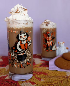 Halloween Costume Cats Drinking Glass