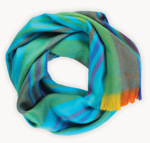 Tropical Multi Stripe Alpaca Blend Scarf