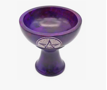 Load image into Gallery viewer, Purple Pentacle Soapstone Bowl
