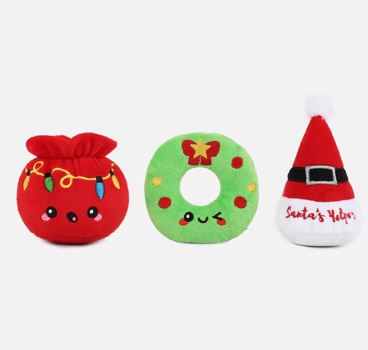 Happy Woofmas Holiday Decor Dog Toys