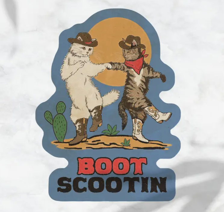 Boot Scootin' Sticker