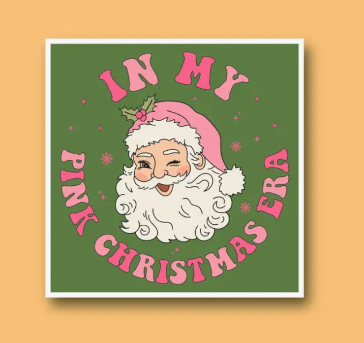 Pink Christmas Era Sticker