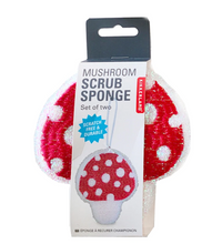 Load image into Gallery viewer, Mushroom Scrub Sponges (Set of 2)
