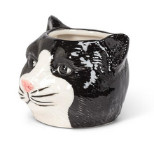 Load image into Gallery viewer, Tiny Black Cat Planter
