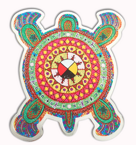 Indigenous Art Magnet  - Wahkotowin Turtle