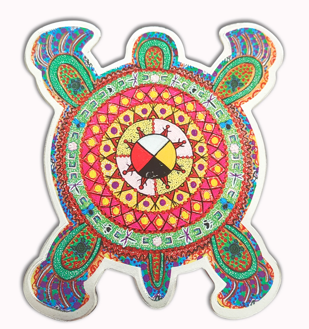 Indigenous Art Magnet  - Wahkotowin Turtle