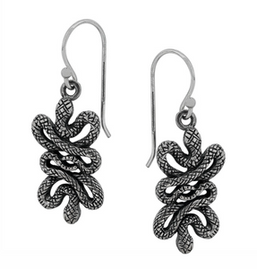Sterling Silver Snake Earrings