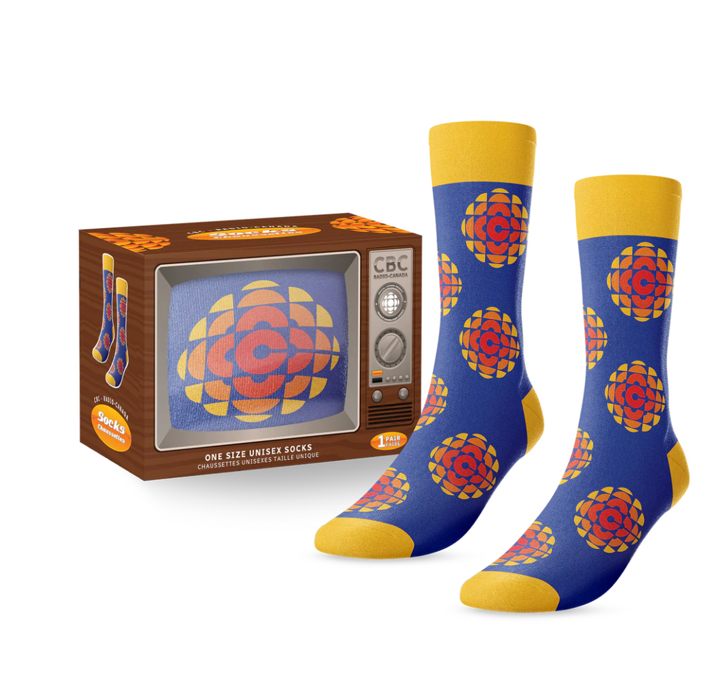 CBC Unisex Retro Logo Socks in TV Box