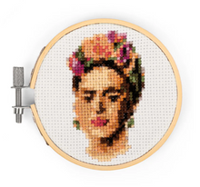 Load image into Gallery viewer, Mini Cross Stitch Embroidery Kit (Frida Kahlo)
