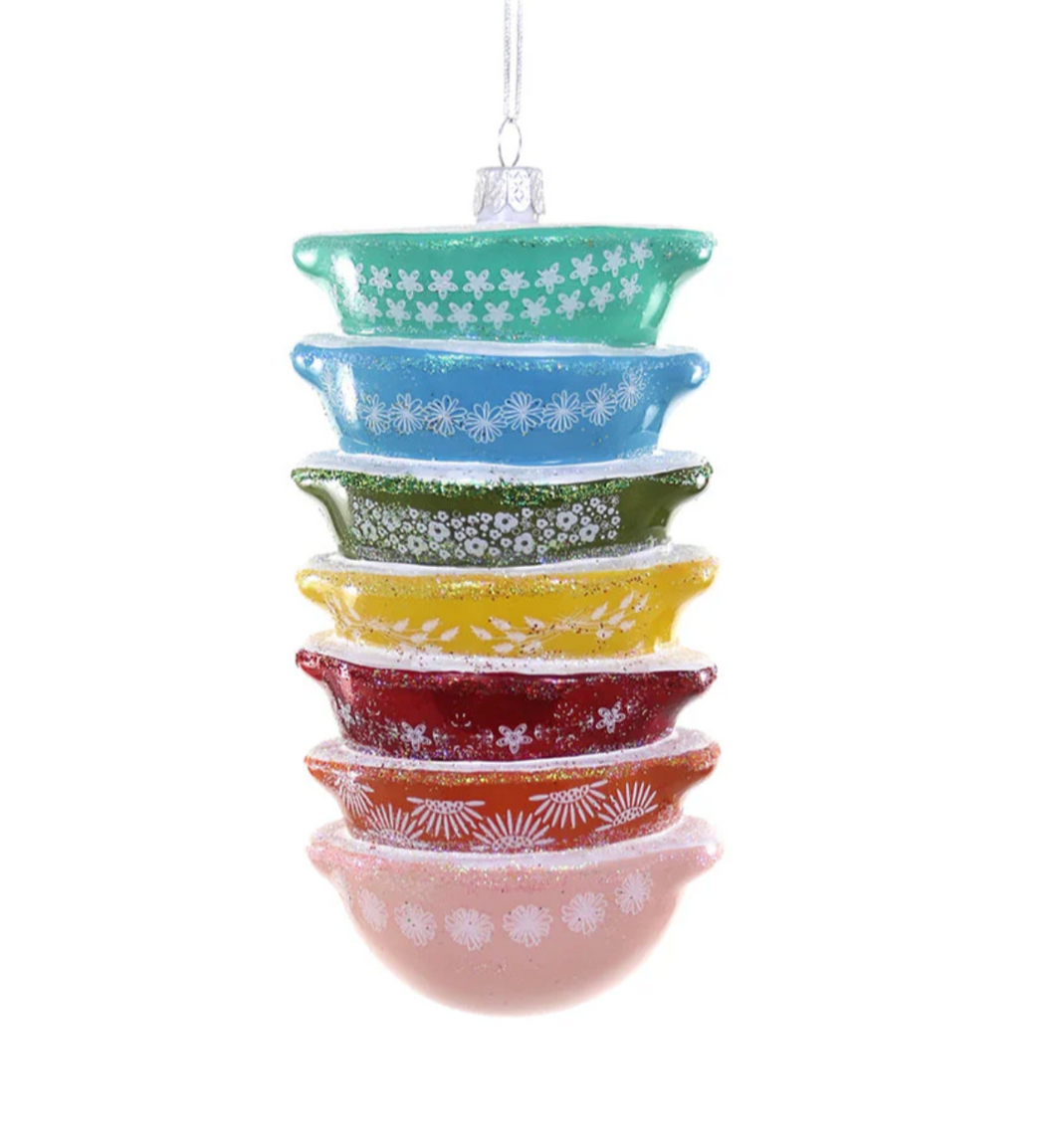 Spring Time Pyrex Stack Ornament