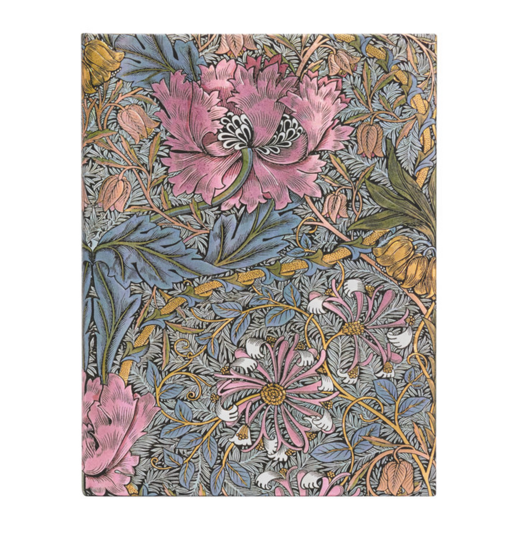 William Morris Pink Honeysuckle Hardcover Journal