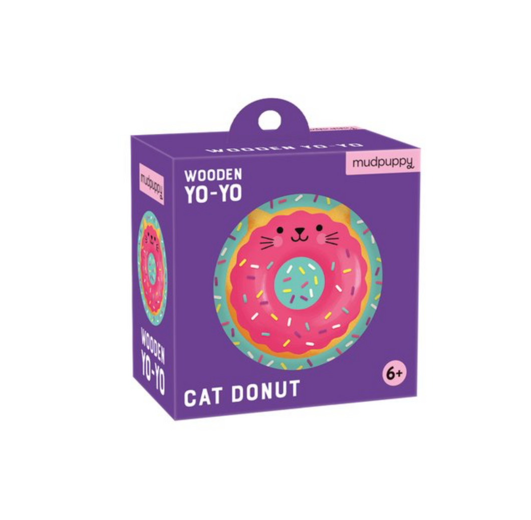 Cat Donut Wooden Yo-Yo