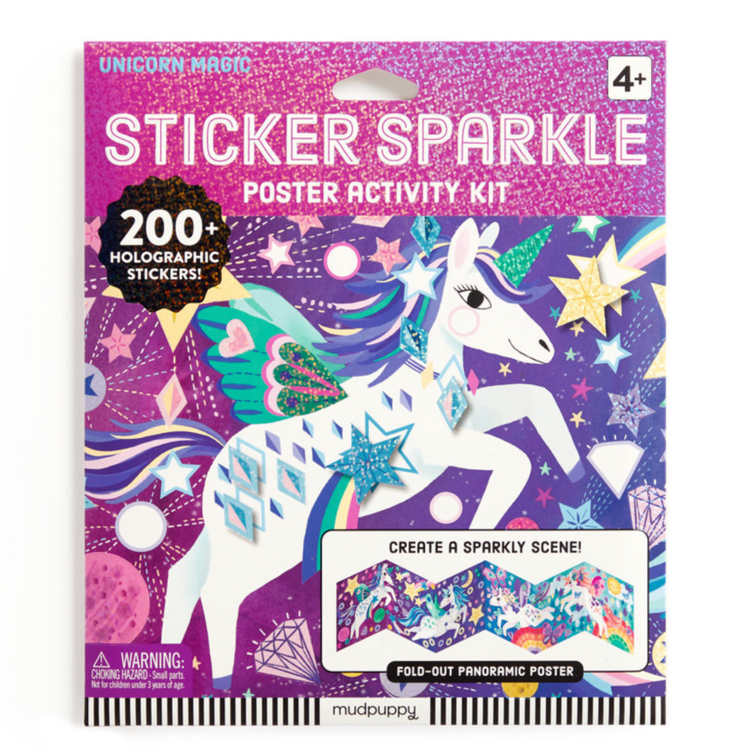 Unicorn Magic Sticker Sparkle Poster Activity Kit