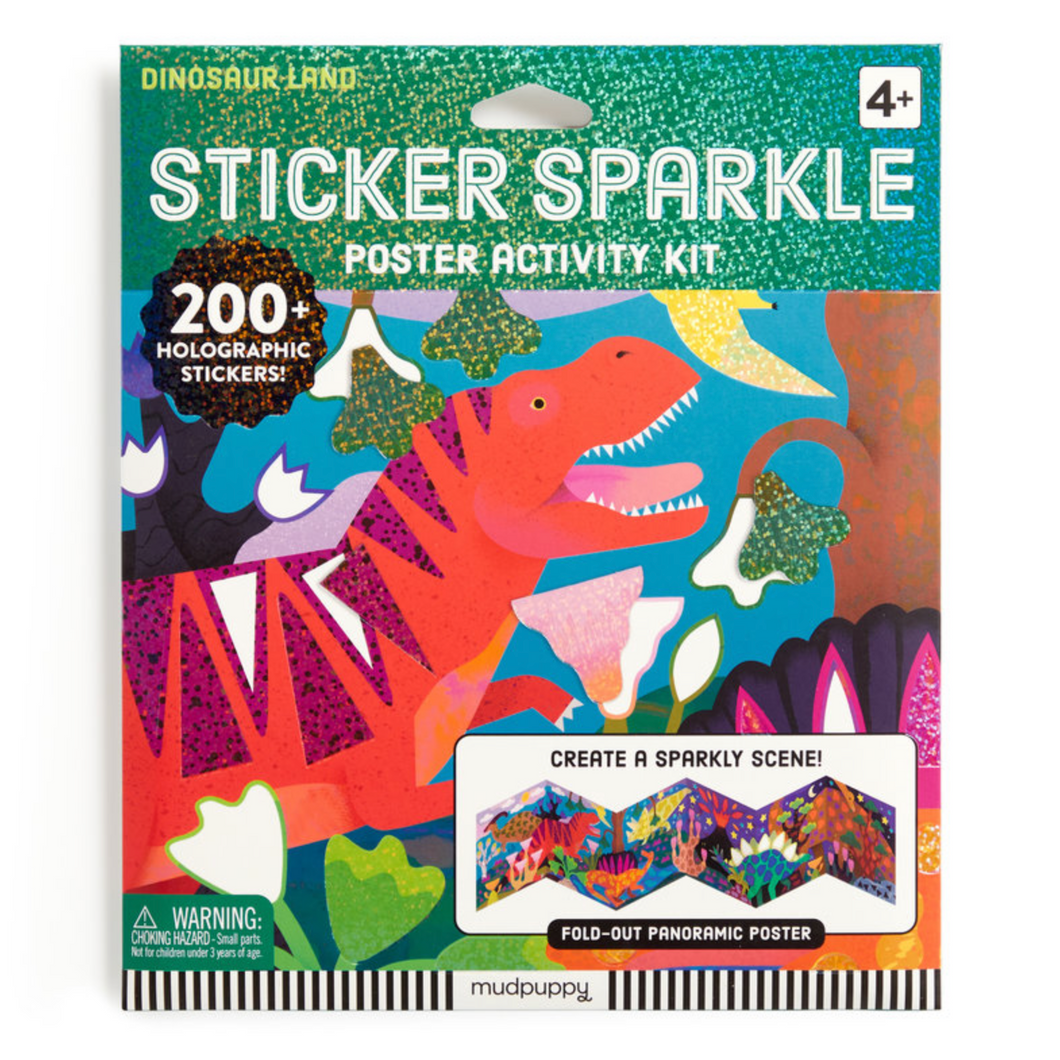 Dinosaur Land Sticker Sparkle Poster Activity Kit