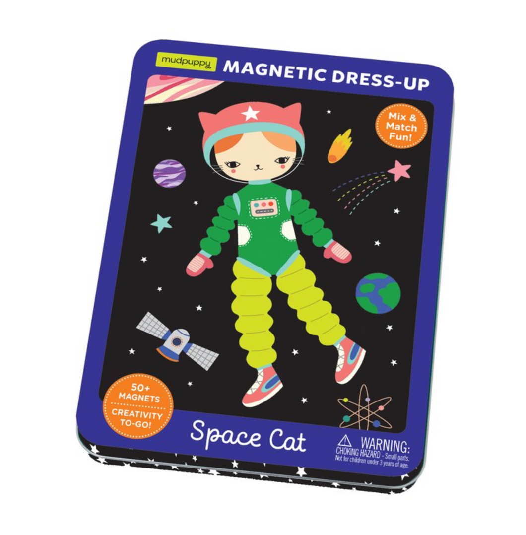Space Cat Magnetic Dress Up Tin