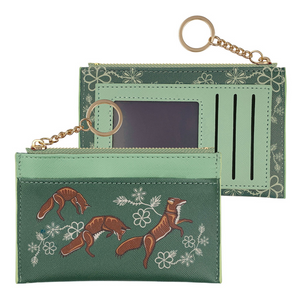 Foxes Zippered Card Wallet [Art by Storm Angeconeb]