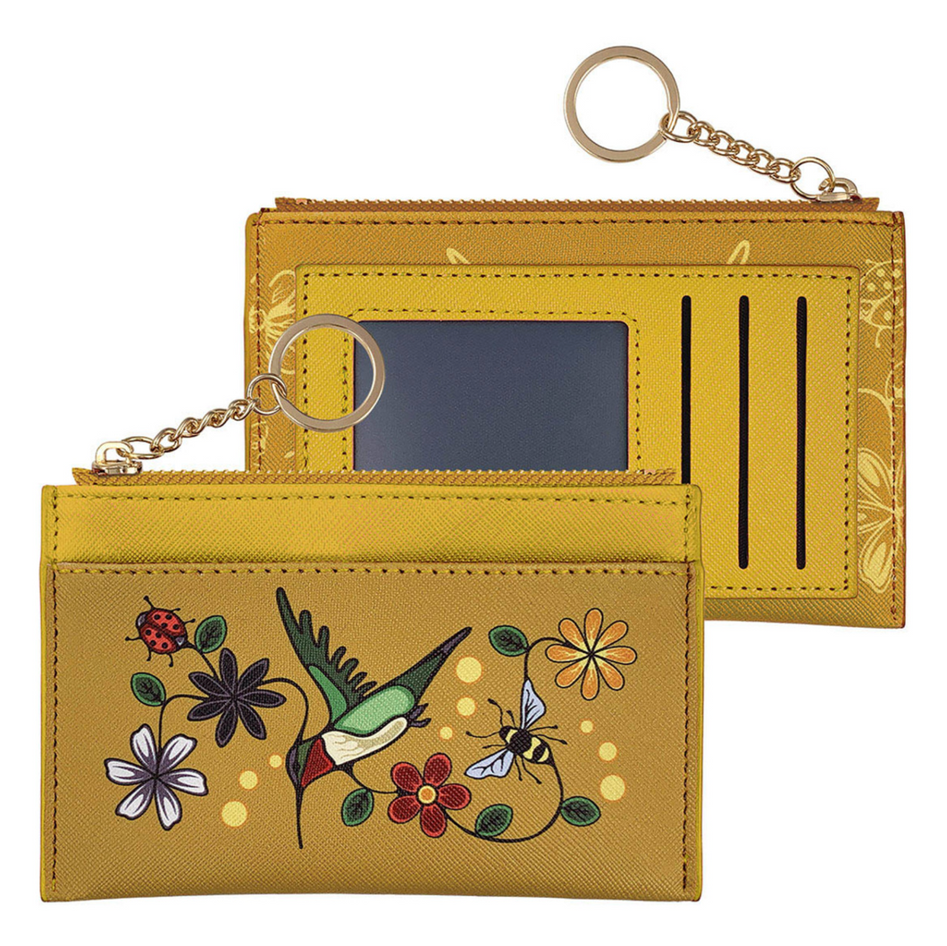 Hummingbird Zippered Card Wallet [Art by Storm Angeconeb]