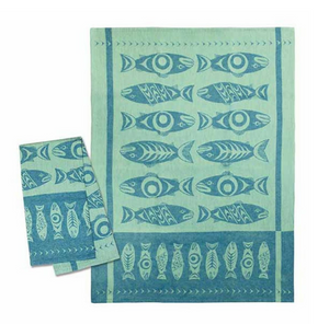 Salmon In The Wild Dish Towel