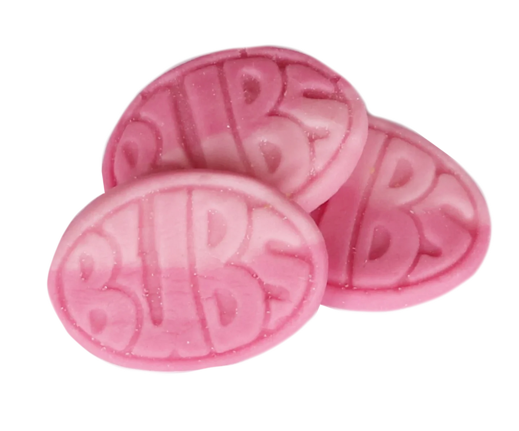 Wild Strawberry & Pomegranate Bubs Swedish Candy (4 oz cube)