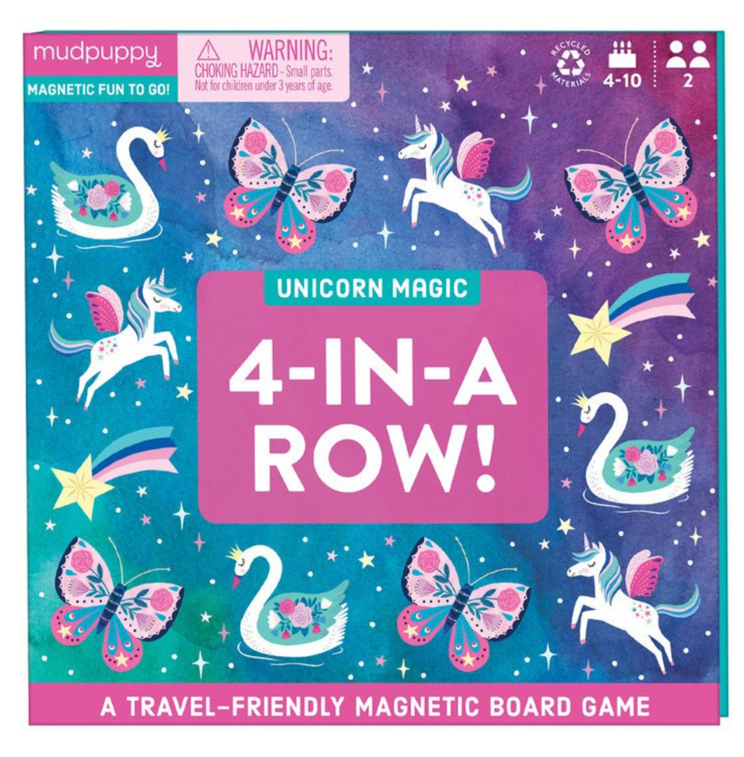 Unicorn Magic 4-In-A-Row Magnetic Board Game [Mudpuppy]
