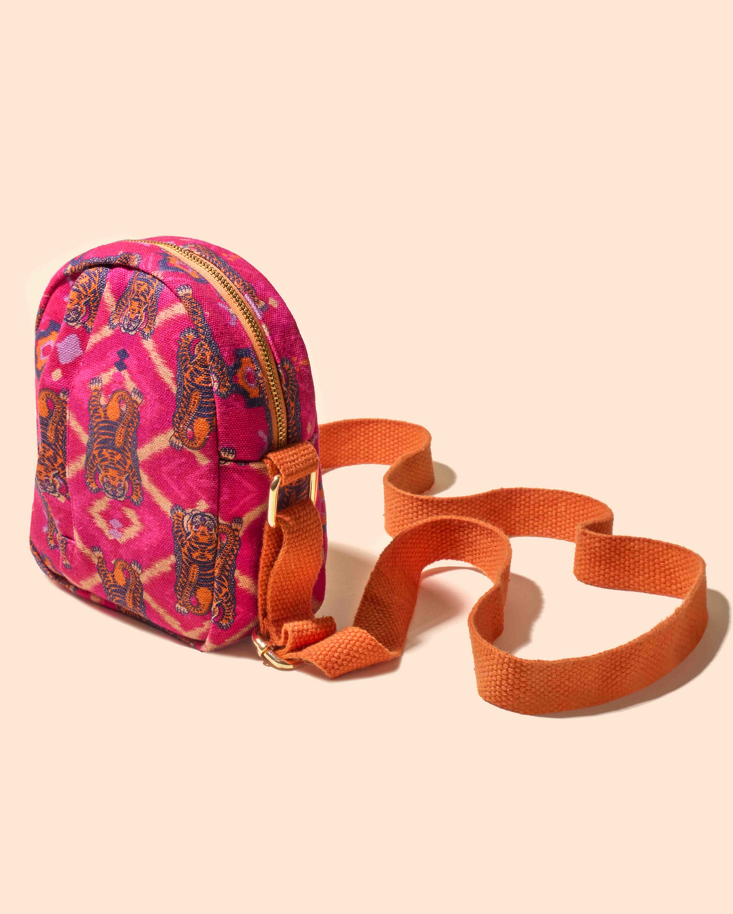 Canvas Out and About Bag Fuchsia Ikat Tigers