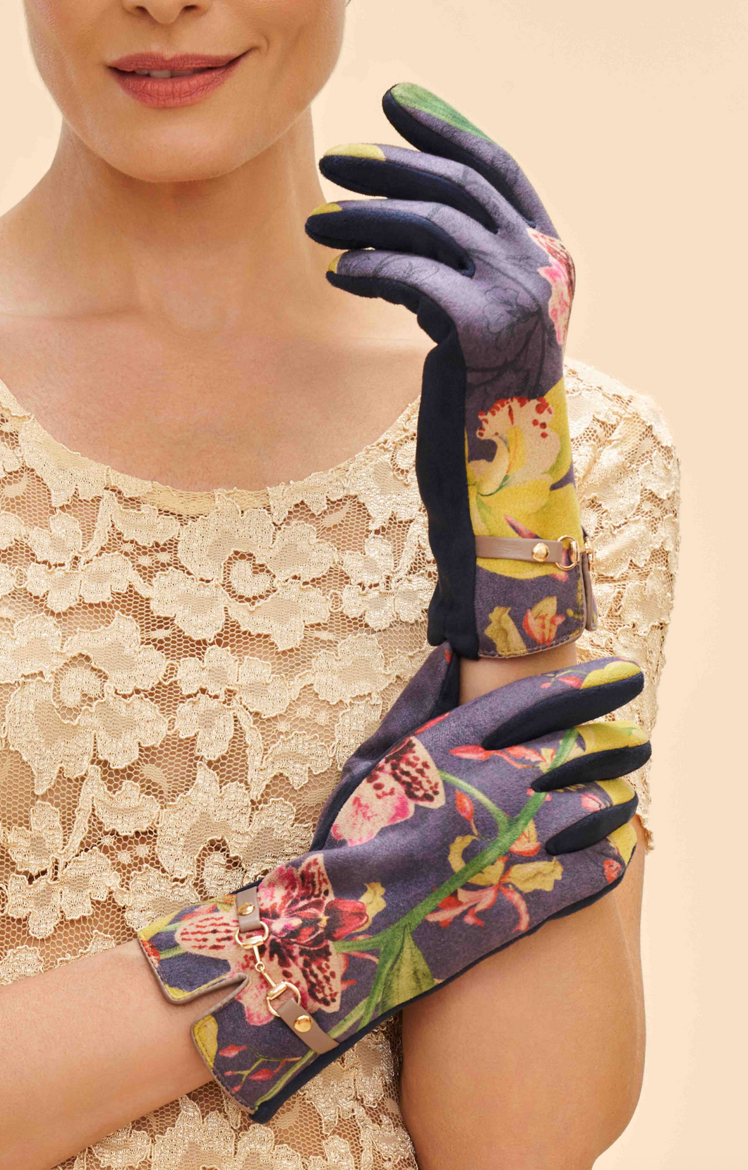 Kylie Gloves Exotic Evening Ink