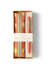 Load image into Gallery viewer, Terracotta Sun Pen &amp; Pouch Set
