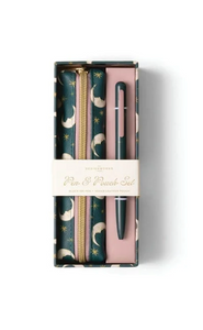 Teal Moon Pen & Pouch Set