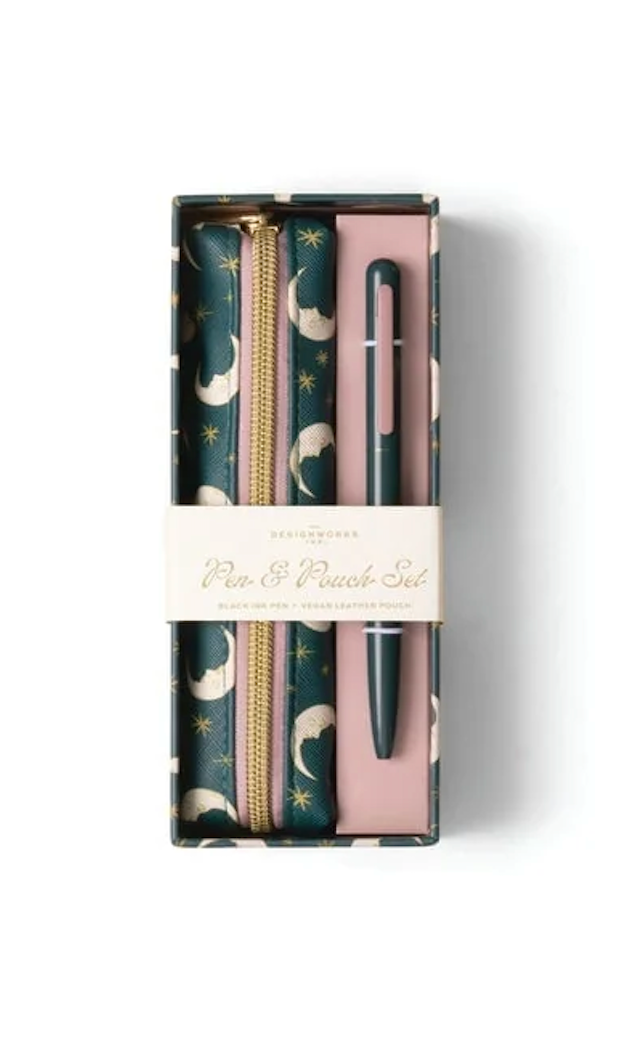 Teal Moon Pen & Pouch Set
