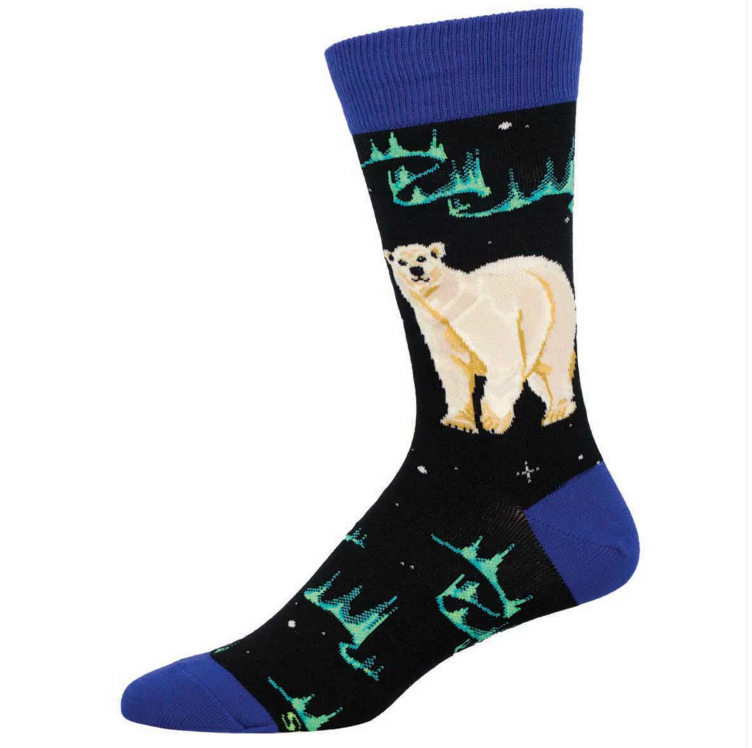Men's Polar Bear Socks (Black)