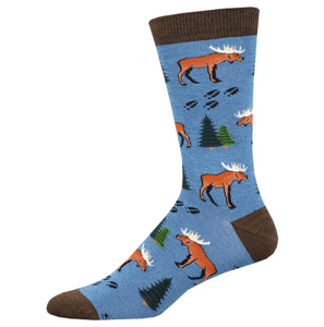 Men's Bamboo Vinyl Moose Tracks Socks