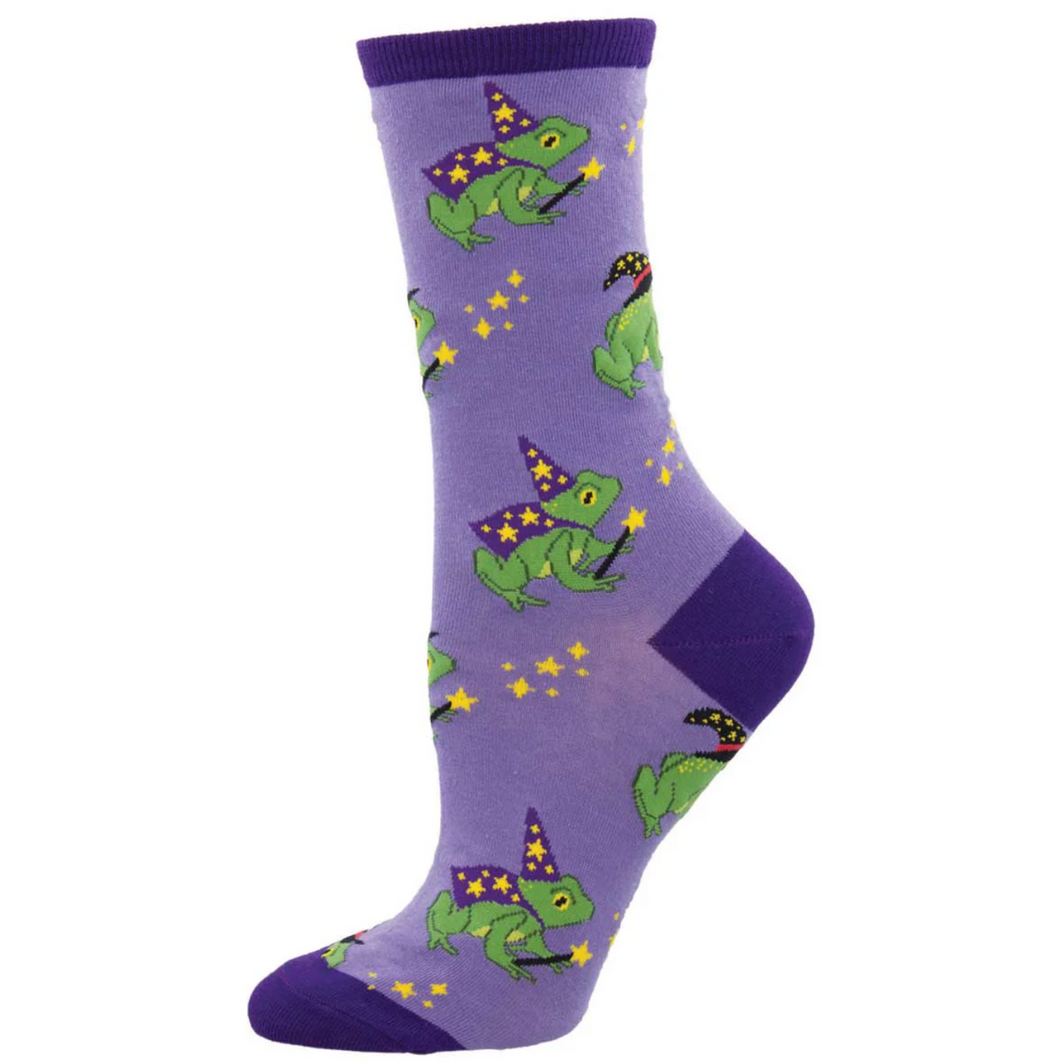 Women's Freaky Frogs Socks (Purple)