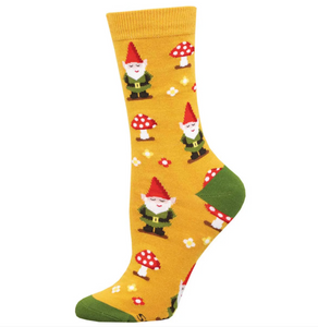 Women's Bamboo Gnome More Mushrooms Socks